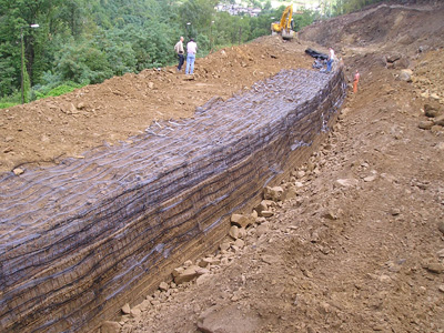 Construction-of-rockfall-embankment-reinforced-with-geogrid-tenax-TT