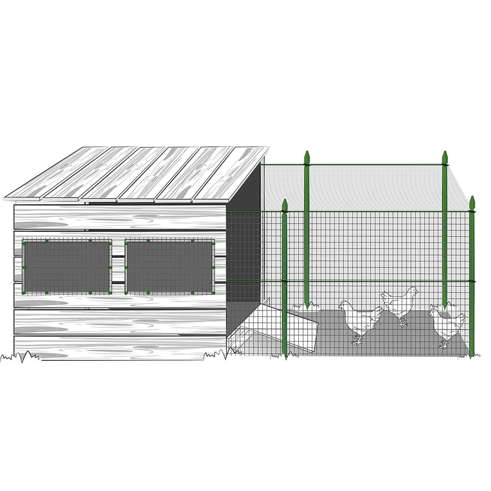 Las mallas plásticas para cercado para la construcción de un gallinero