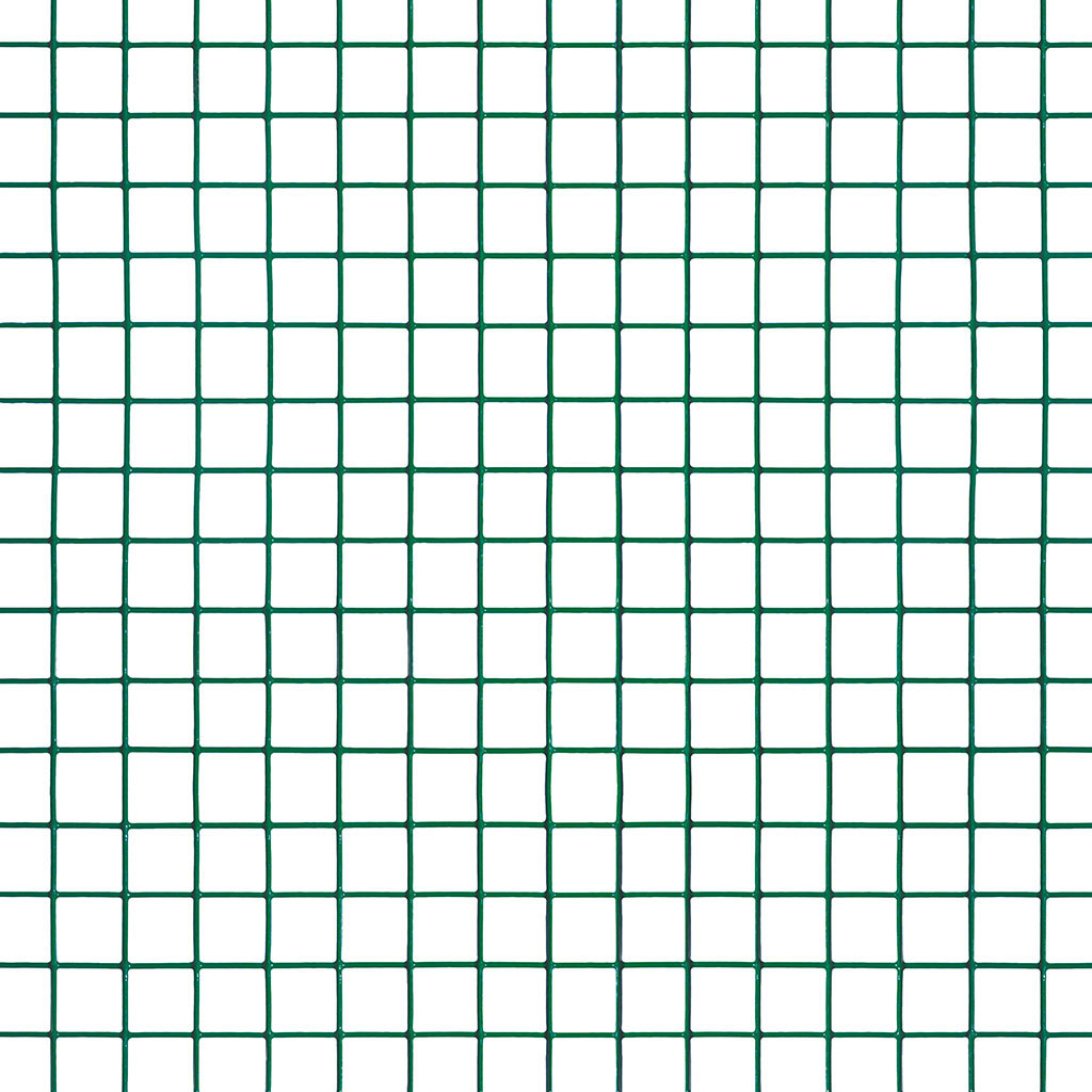 Net made of plastic-coated galvanized wire with square mesh